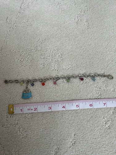 Charm Bracelet Happy Birthday Silver Color Multicolor Rainbow Holiday Vintage