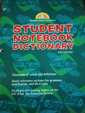 Random House Webster's Student Notebook Dictionary: Third Edition