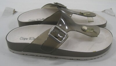 Cape Robbin SMOKE CLEAR Beach Retro Flat Jellies Jelly Sandal WOMEN Size 