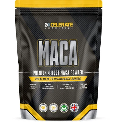 XCELERATE NUTRITION Organic Maca Powder Raw Premium Pure Keto Maca Root Powder Vegan Kosher Halal