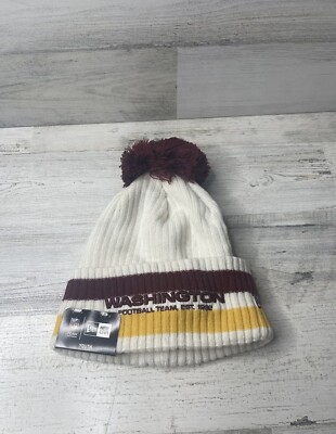Washington Football Team New Era Beanie White Youth Pom