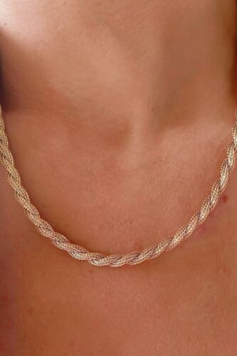 Twisted Stainless Steel Necklace - Picture 1 of 4