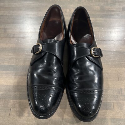 Allen Edmonds Men\'s Dress Shoes Black Hillsboro‎ Cap Toe Monk Strap Size 10 E Allen Edmonds Men main image 3