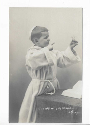 CHILD AT MASS HUMOROUS FANTASY CARD