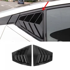 For Nissan Sentra 2020-2025 Bright Black Rear Window Louver Cover Side Vent
