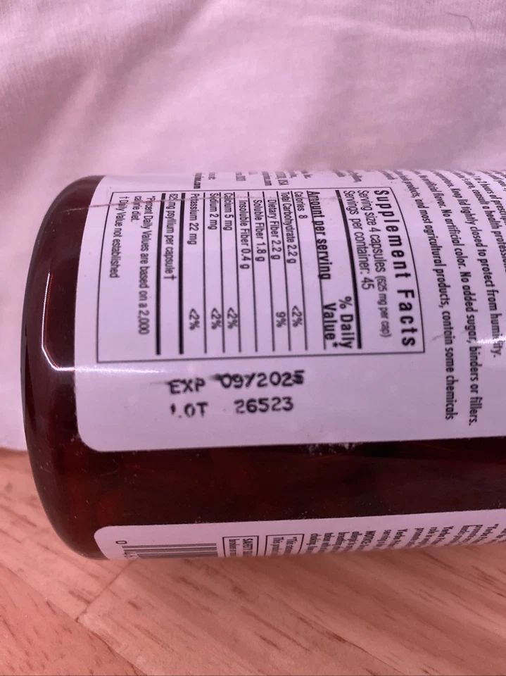 Yerba Prima Psyllium Husks Caps 180 Caps great for weight loss &-- BB:09/2025 - Imagem 4 de 4