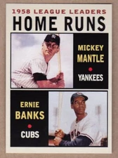 Mickey Mantle & Ernie Banks '58 Home Run MC Leaders Series #5 NM cond