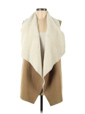 Splendid Women Brown Faux Fur Vest M