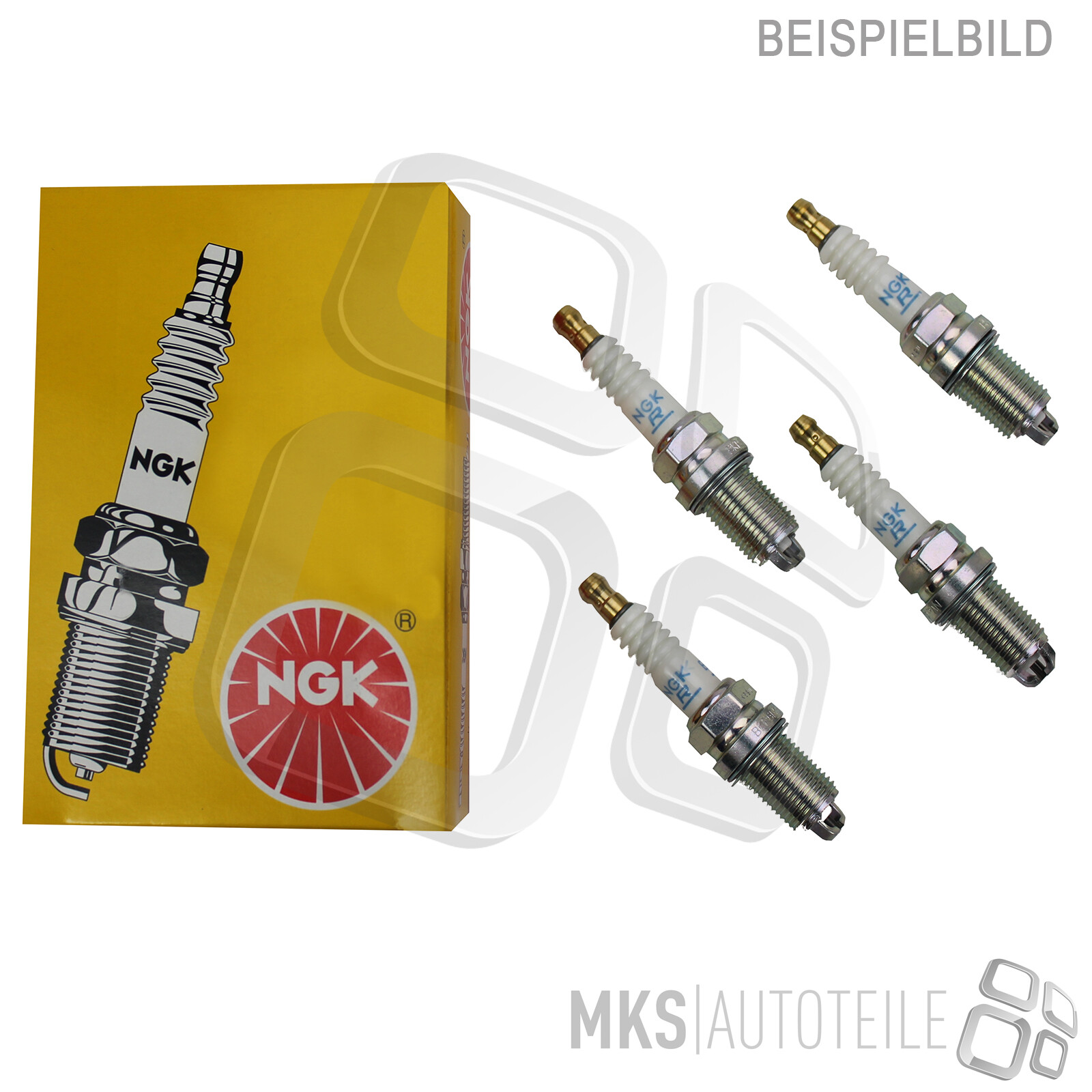 4x NGK Zündkerzen TR5B-13 - Für Ford C-Max, Fiesta, Focus, Mondeo