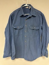 Vintage Five Brothers Blue Chamois Long Sleeve Shirt Tallman sz XL tall