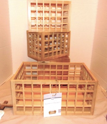 3 Piece Set of Crofton Solid Bamboo Storage Crates