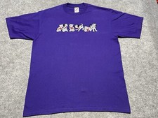 Vintage Purple Dalmations and Kittens Cats Dogs Jerzees Shirt Large USA Made