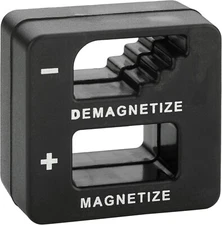 Demagnetizer and Magnetizer - Black - for Screwdrivers Tips, and Bits