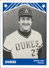 1983 Alexandria Dukes TCMA 14 Chris Lein Staten Island New York NY Baseball Card