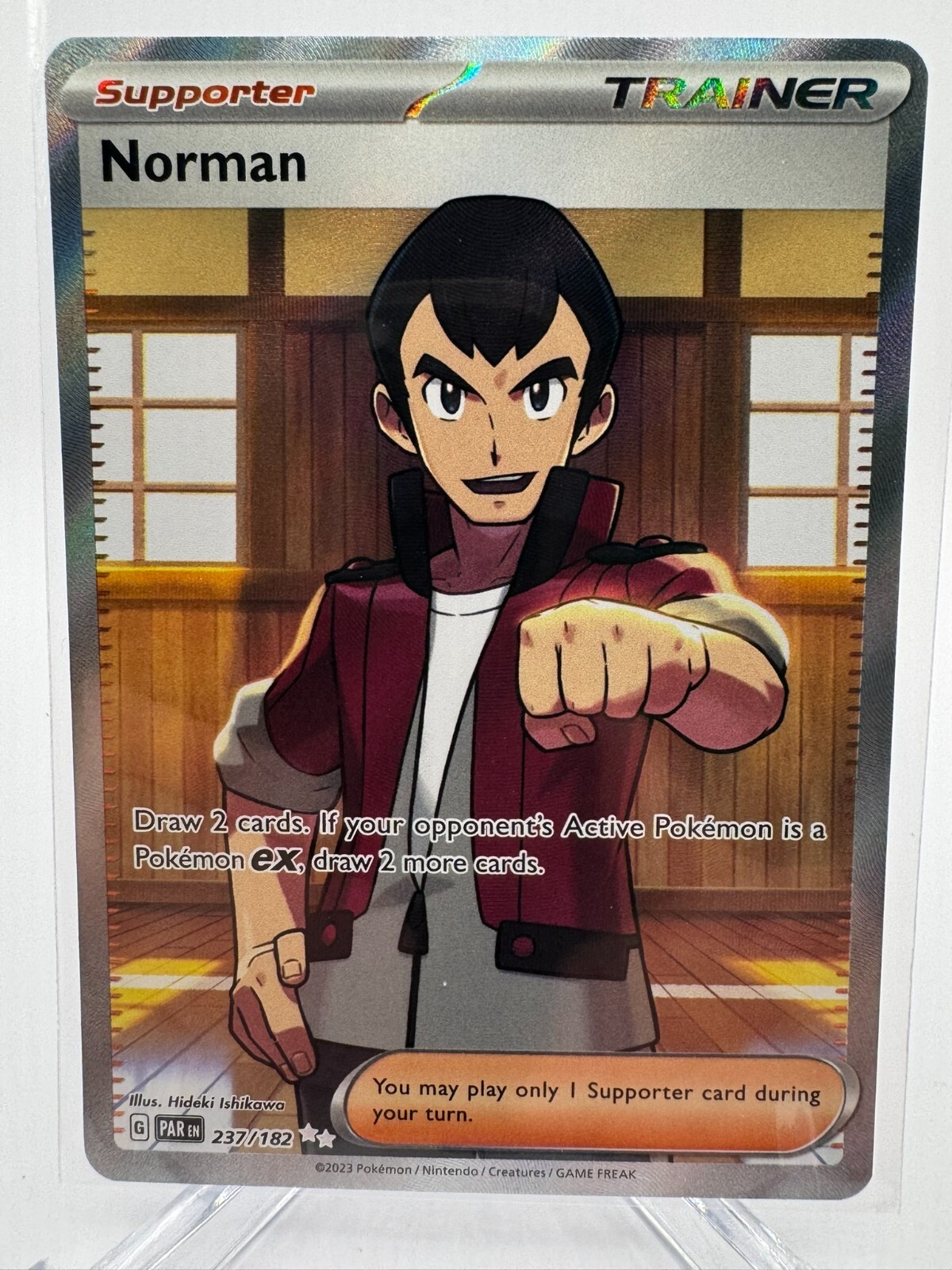 Norman Full Art 237/182 SV04: Paradox Rift Pokemon