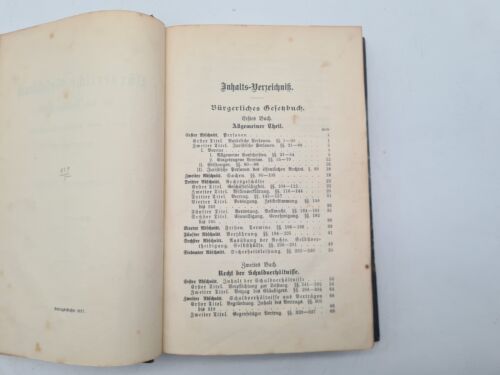 Altes Bürgerliches Gesetzbuch Antik Anfang 20. Ende 19. Jh. - Bild 3 von 10