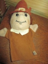 BUTTERBALL Vintage ANIMAL FAIR Male THANKSGIVING PILGRIM Hand PUPPET - 1970's