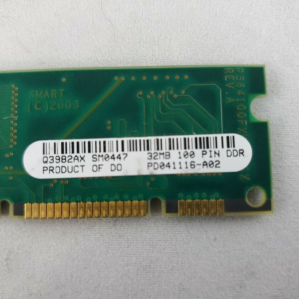 HP Q3982-60003 / CE770AX DDR 100 Pin SDRAM 32MB Memory for LaserJet 2400 Printer - Image 3 of 4
