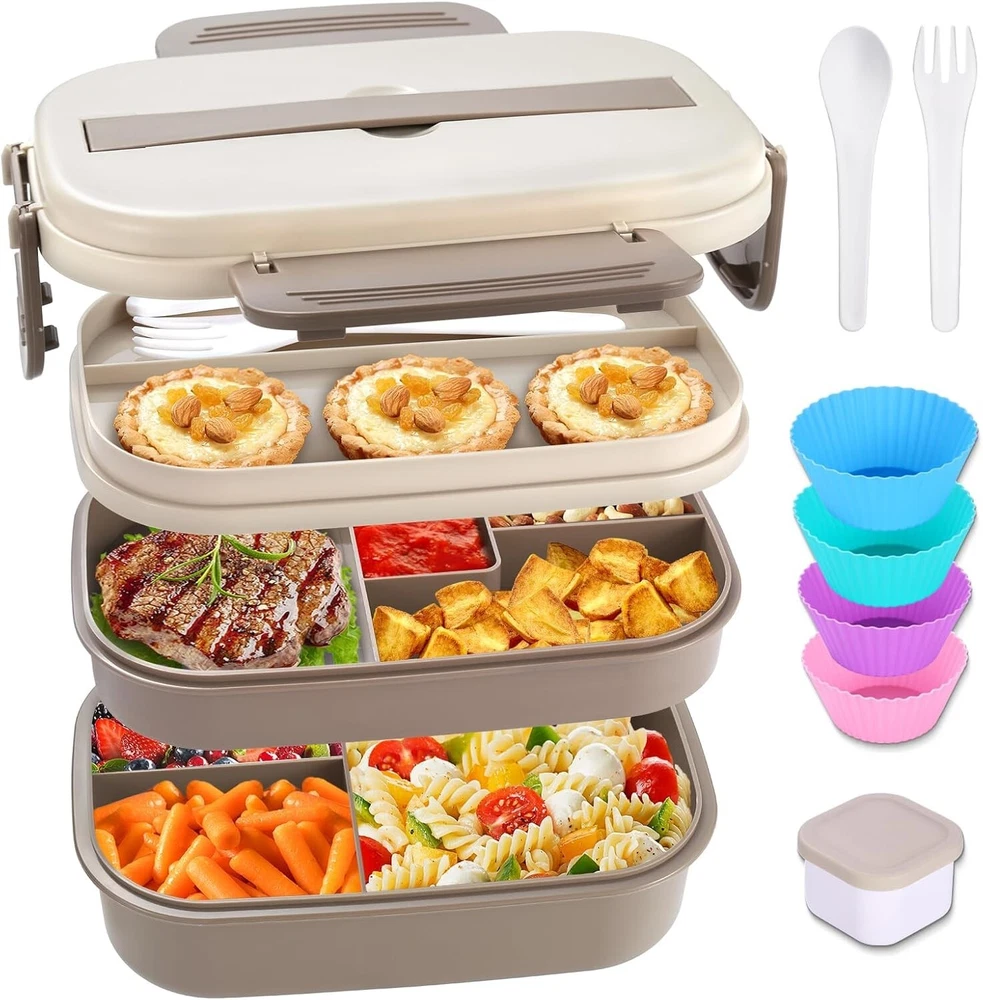 Bento Box Adult Lunch Box With Compartments For Women & Men47ozstackable Japan