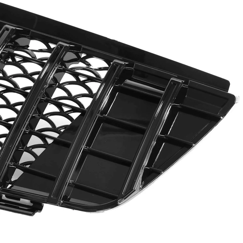 Black GTR Front Mesh Grill For W164 ML320 ML350 2005-2008 Mercedes Benz ML Class Foto 3 de 4
