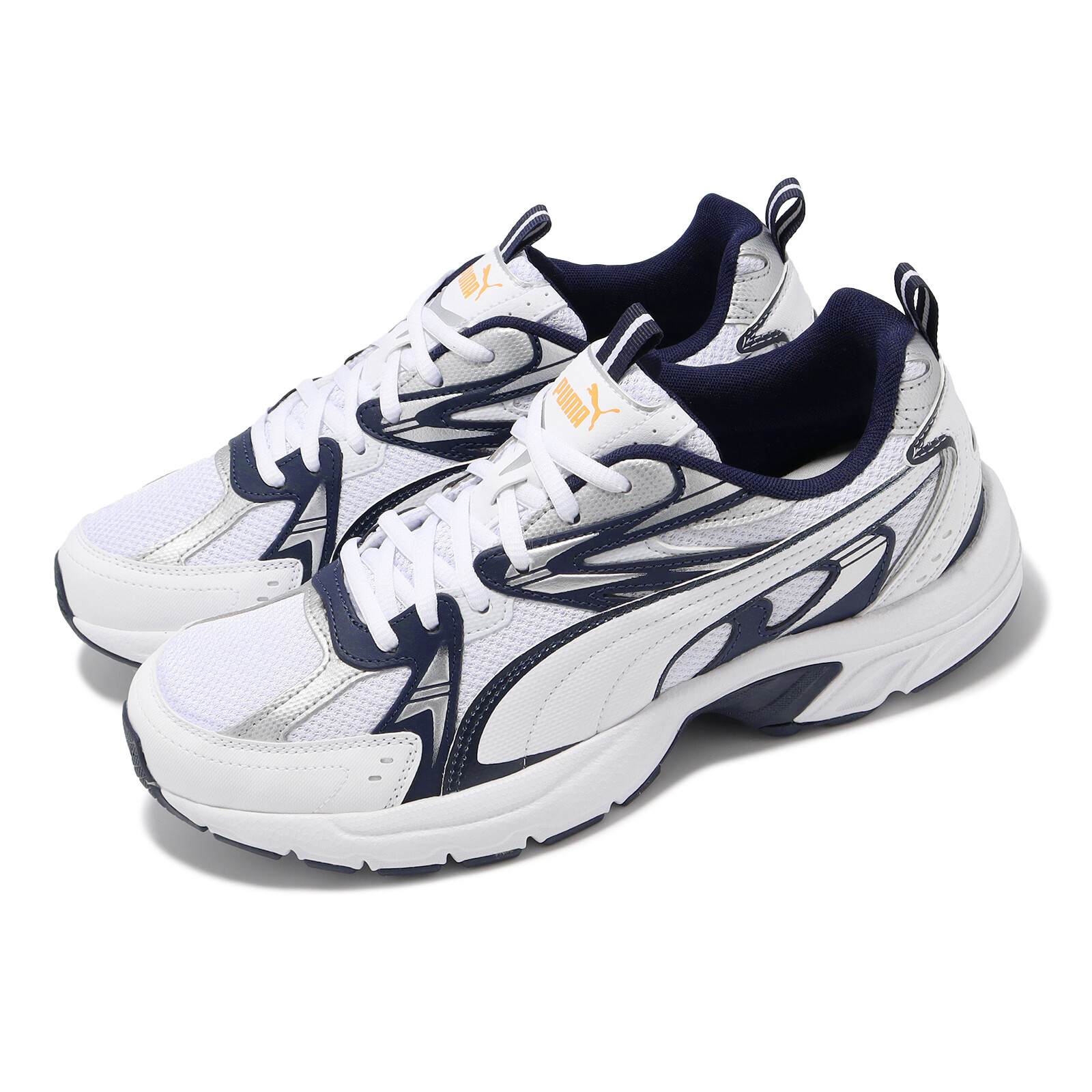 Мужская повседневная обувь унисекс Puma Milenio Tech Club темно-синего, белого, серебристого цвета 392322-05