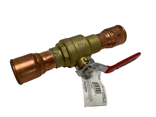 Full Port Brass Ball Valve, 1-1/4in.  B67253 with CPVC Connection 100psi - Picture 1 of 7