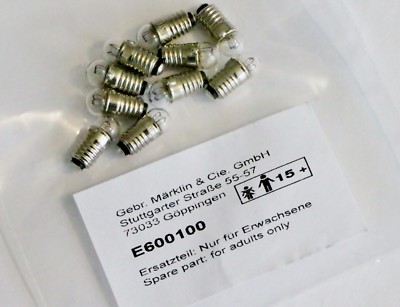 5-Piece MS4 Green Bulbs 19V 60mA - For Märklin 600020