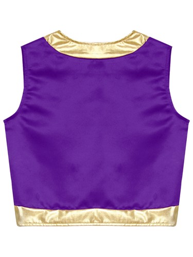 Kids Santa Claus Costume Christmas Elf Sleeveless Faux Fur Waistcoat Vest Coat - Picture 53 of 63
