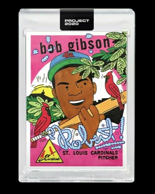 Topps Project 2020 #84 Bob Gibson Ermsy SP 1959 HOF St. Louis Cardinals P70 100