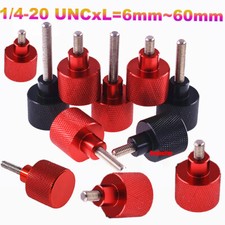 1/4-20UNC Knurled Thumb Screw Aluminum Alloy Stainless Steel Hand Grip Knob Bolt