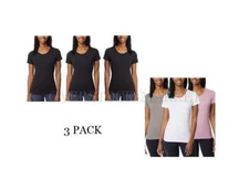 NEW WOMENS 32 DEGREES COOL 3 PK SHORT SLEEVE SCOOP NECK QUICK DRY SHIRT! VARIETY