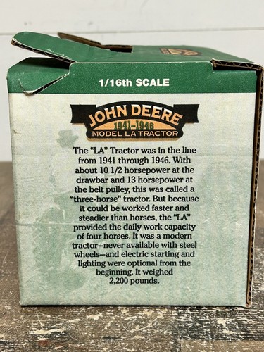 SpecCast 1/16 John Deere 1941-1946 Model LA Tractor Box Box Only No Tractor - Picture 9 of 19