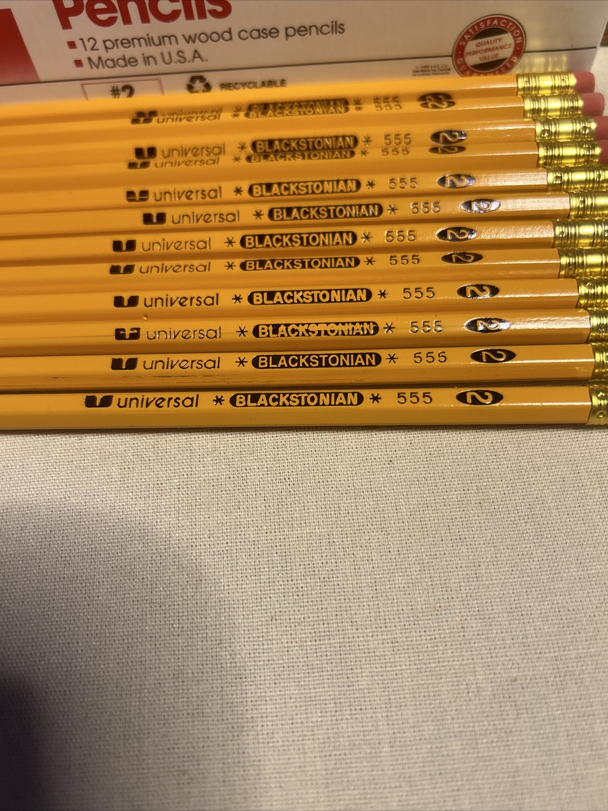 Vintage Universal Blackstonian Lead Pencils, 2, Premium Wood Case, Box