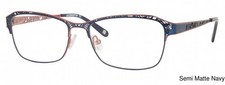 NEW Liz Claiborne LC 655 Eyeglasses 0E8W Semi Matte Navy 100 AUTHENTIC