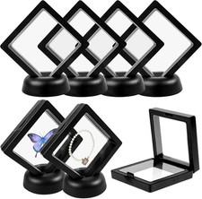 Schweberahmen Set f&uuml;r M&uuml;nzen Schmuck 3D Displayhalter Aufbewahrung schwarz