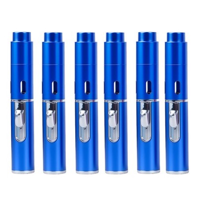 6pcs All-in-1 Pipe Windproof Click Butane Refillable Torch Lighter Click-N-Hit