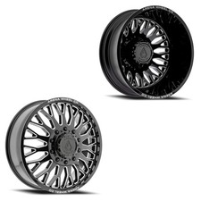 24x8.25 Arena A121 Monarch Black Milled Forddodge Dually Wheels 10x225 Set Of 6