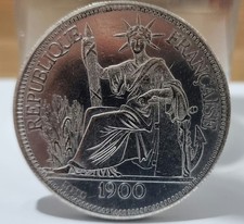 Indochine Fran&ccedil;aise Piastre deCommerce Mint Year 1900