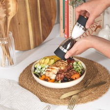 Image of Salter Salt Pepper Mill Mechanical 2 in 1 Adjustable Ceramic Grinding Compact