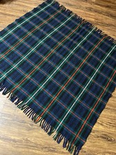 Plaid Fringe Throw Blanket Blue/green/red 53 x57