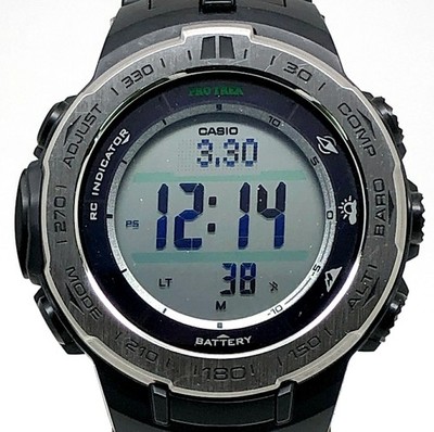 Casio Pro Trek PRW-3100-1JF Triple Sensor Solar Herrenuhr Höhenmesser Barometer