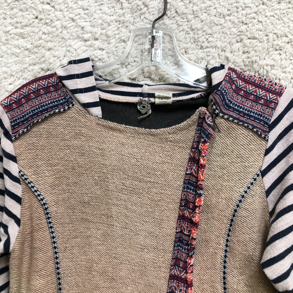 Chaqueta Gimmicks by BKE Pequeña Adulta Marrón Mixta Rayas Asimétricas Para Mujer Foto 2 de 4