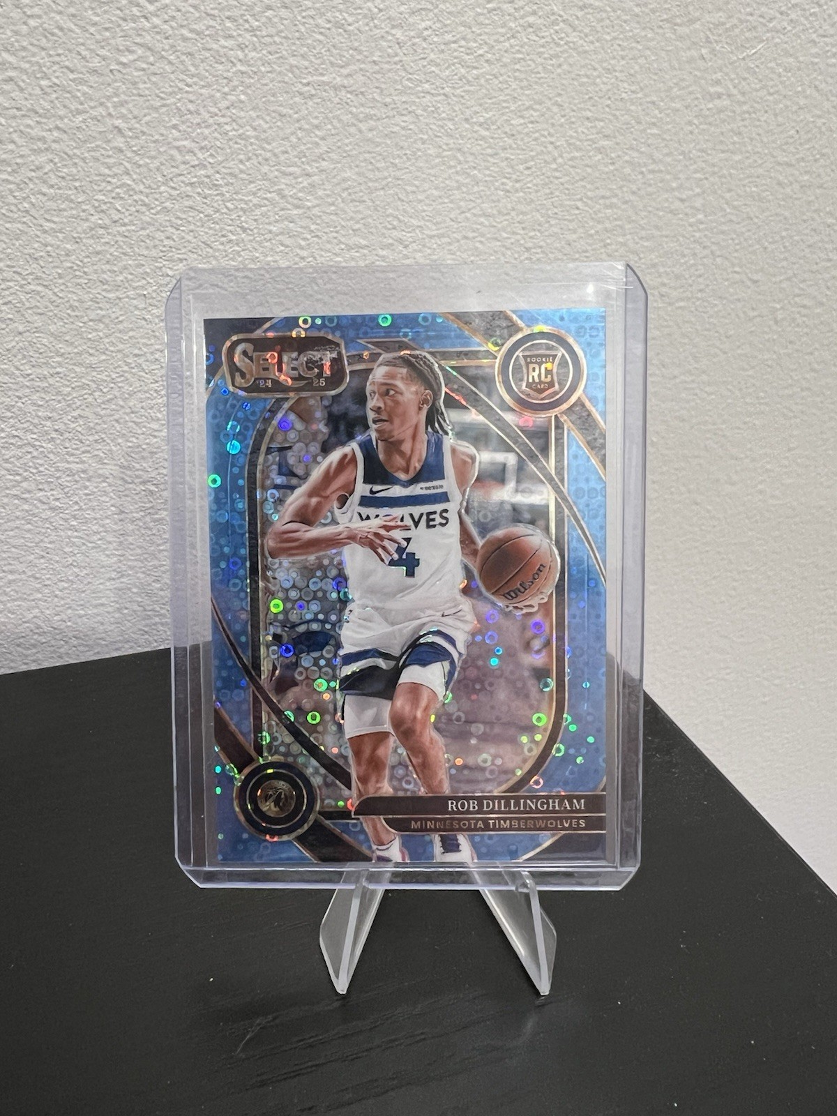 2024-25 Select Courtside Rookie Rob Dillingham Light Blue Disco /99 #288