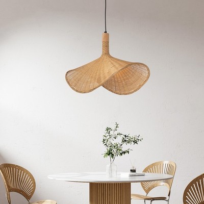 Retro Pendant Light Woven Hanging Chandelier Kitchen Dining Room Ceiling Light