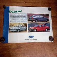 RARE 1980s 'FORD' EX DEALERSHIP GARAGE POSTER......DIESEL RANGE