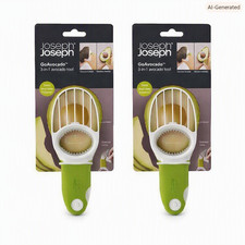 2 x Joseph Avocado Slicer 3-in-1 Pitter Cutter De Stone Foldable Kitchen Tool