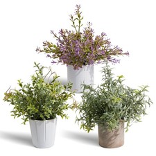 3 Pack Small Fake Plants for Home Decor, Artificial Plants Indoor, Small Faux...