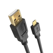 1.5FT USB Micro Cable Black High Speed Durable Compatible with Android Devices