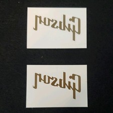 Gibson Gold Script Logo Headstock Waterslide Decal - Lot of 2 - OEM NOS