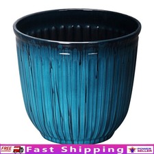 Lightweight Round Planter W/ Drainage Holes Indoor Outdoor Recycled Plastic New